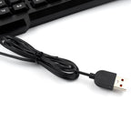 Durable ABS material wired keyboard with USB interface.
