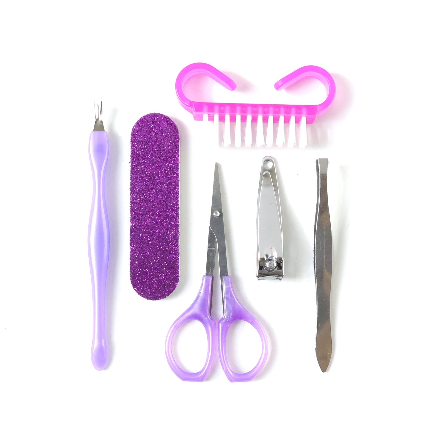 Nail cleaning brush and cuticle remover tools