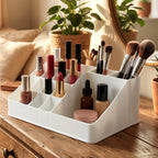 Makeup drawer organizer for brushes and lipsticks
