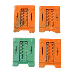 Compact foldable phone stand in folded flat position for portability