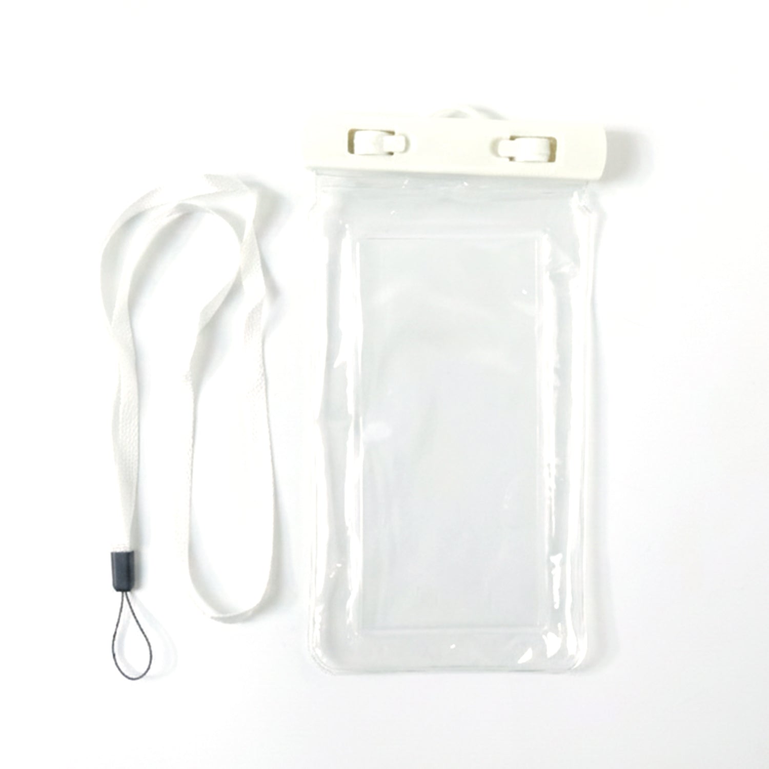 All-mobile size waterproof pouch close up with secure locking mechanism