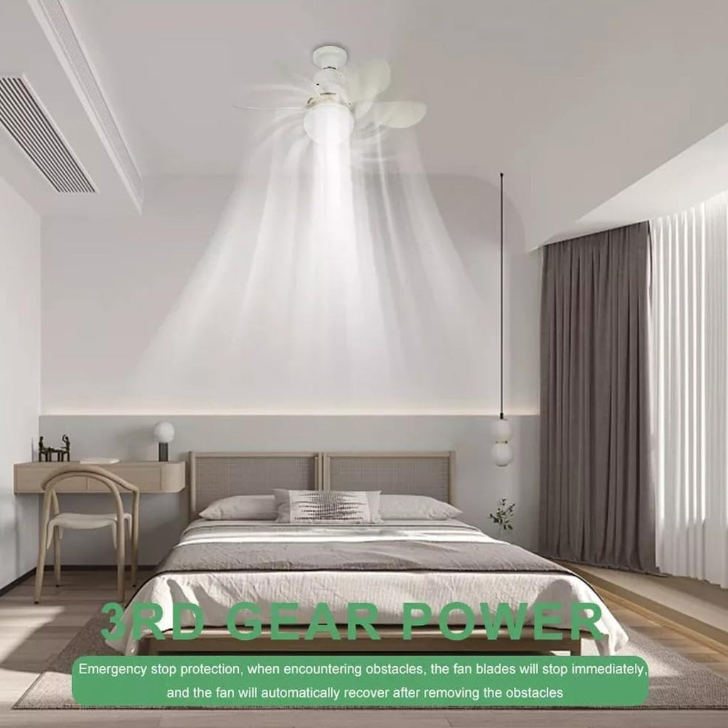 Powerful LED ceiling fan ensuring efficient air circulation throughout a living space.