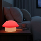 Small mushroom ambient LED light perfect for nighttime comfort
