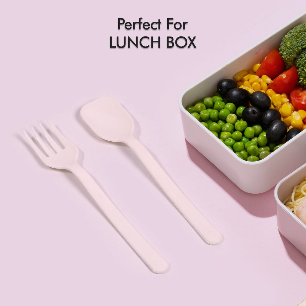 Disposable plastic cutlery displayed neatly, perfect for catering services or family dinners.