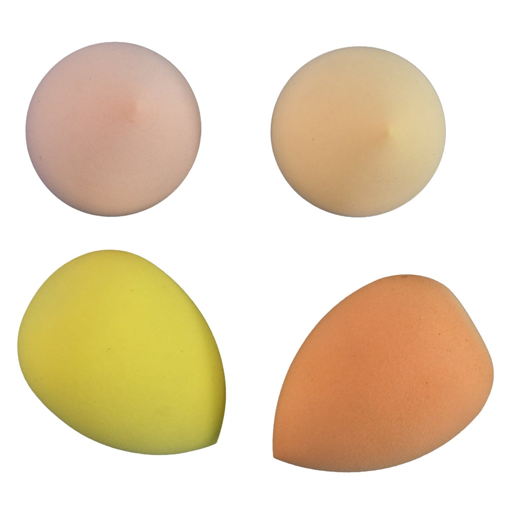 Glam blend makeup sponge for even coverage of liquid foundation