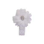 Baby girl hairband styled with floral crown for photoshoots