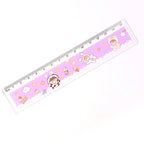Colorful cartoon printed plastic ruler designed for kids’ stationery