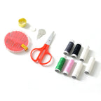 Hand sewing kit with basic sewing accessories for fabric repair