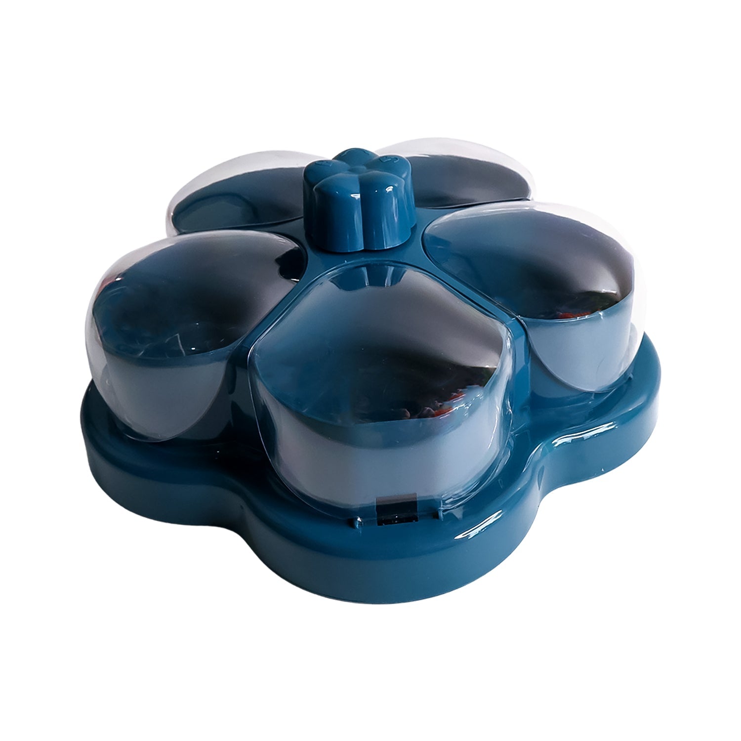 Multipurpose lotus snack box made from BPA-free plastic for fresh food storage