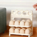 Foldable Egg Tray with 24 individual compartments for refrigerator storage.