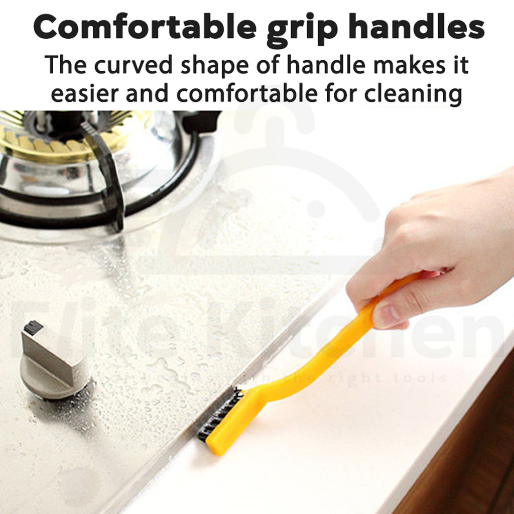 Mini nylon cleaning brush with hanging hole for easy storage.