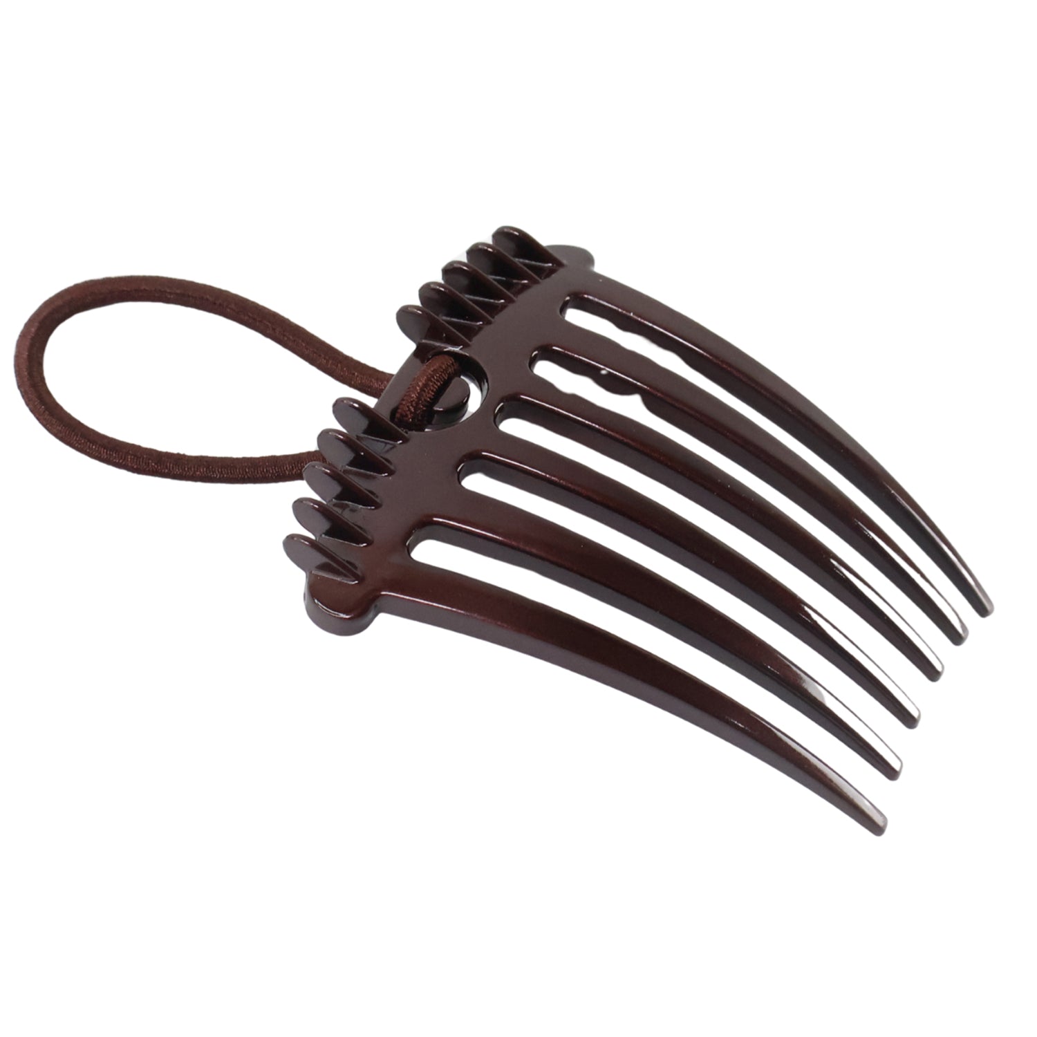 The smooth finish wide teeth of the Ponytail Comb designed for snag-free hair styling.