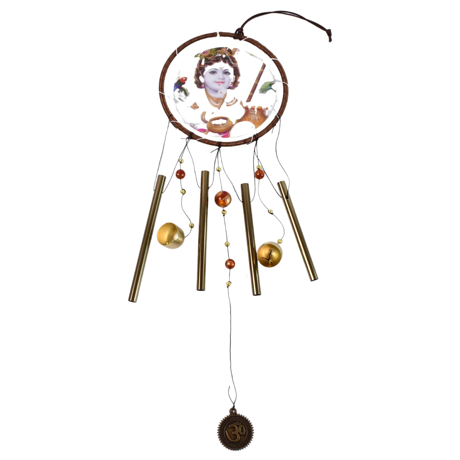 Krishna Dream Catcher Wind Chime featuring murali design and tubes