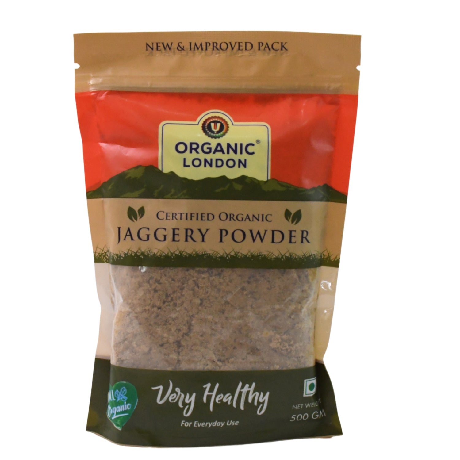 Desi Gold branded organic jaggery powder 500g packaging