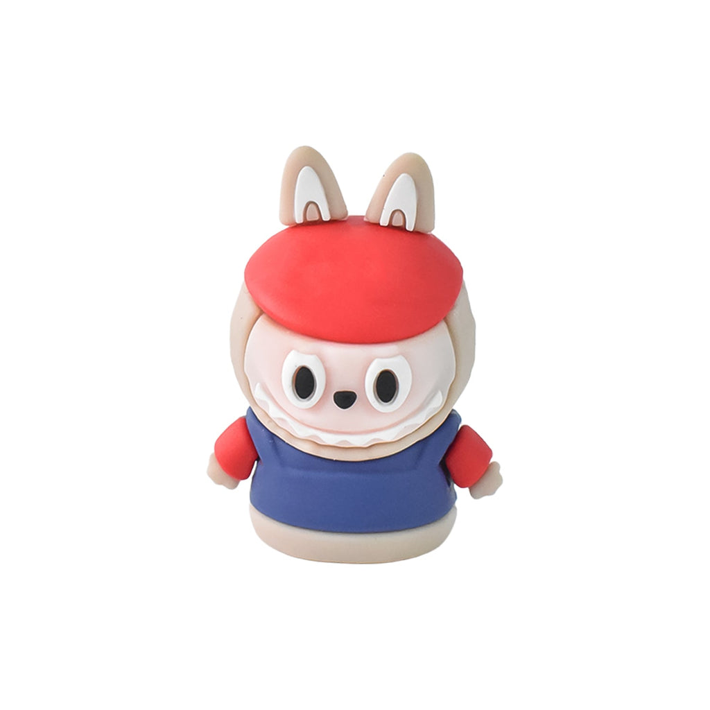 Cartoon pencil sharpener showing built-in eraser feature clearly