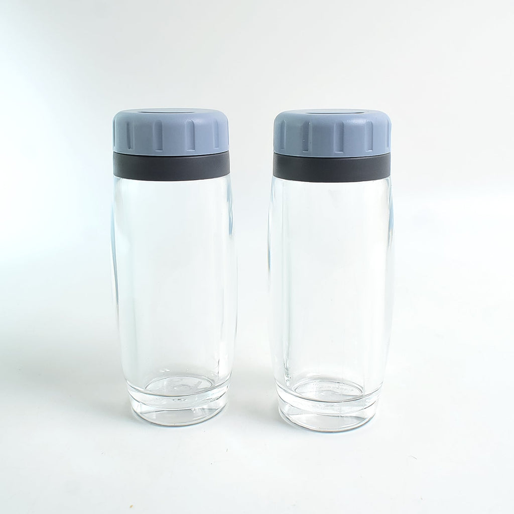 Apex acrylic spice dispensers with ergonomic flip-top lids for easy pouring of salt and pepper