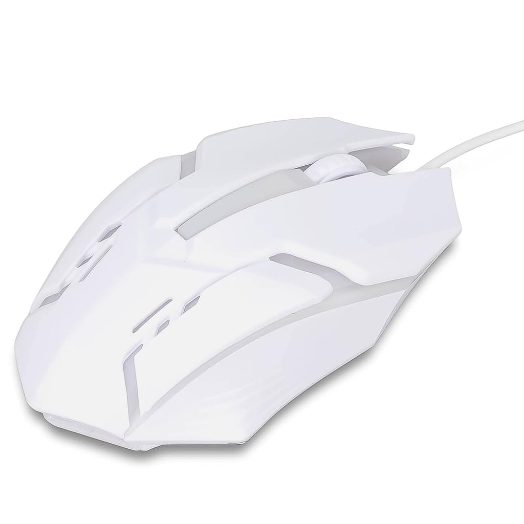 Another angle of the ergonomic wired gaming mouse, displaying its smooth finish and design.