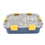 Multi-section stainless steel tiffin lunch box suitable for kids and office use