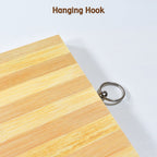 Eco-friendly wooden cutting board, gentle on knives.
