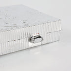 Compact 20x9 cm silver decorative gifting and money box with premium look