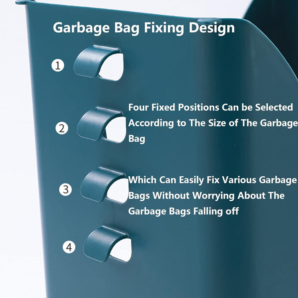 Collapsible waste bin made of durable plastic, demonstrating its flexible design.