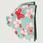Decorative printed foldable food cover with butterfly and floral design