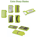 Ergonomic design of the Quickslice vegetable chopper highlighting its sturdy base.