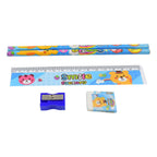 Brightly coloured Kids Cartoon Pencil Set with various cartoon characters.