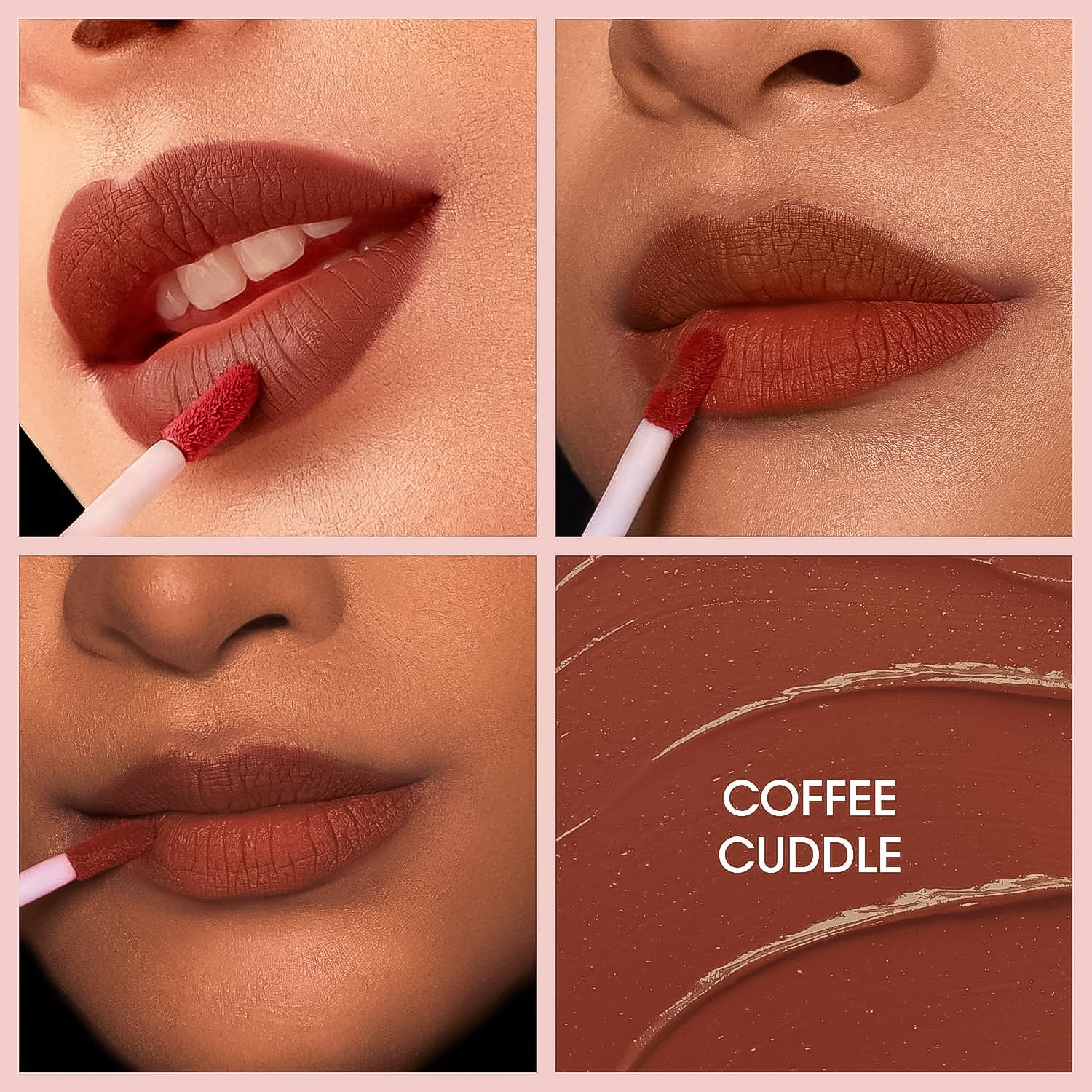 Liquid lipstick applicator wand demonstrating smooth, precise application