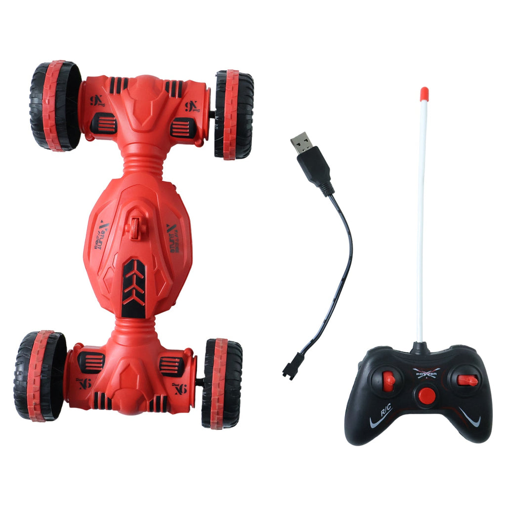 Remote control stunt car featuring high-speed balanced wheels