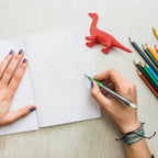A collection of colorful Dinosaur Erasers, perfect for kids' school supplies.