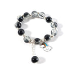 Fashion bracelet with playful cloud and rainbow charm for daily wear