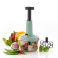 800ml Push Chopper with stainless steel blade, perfect for quick vegetable dicing.