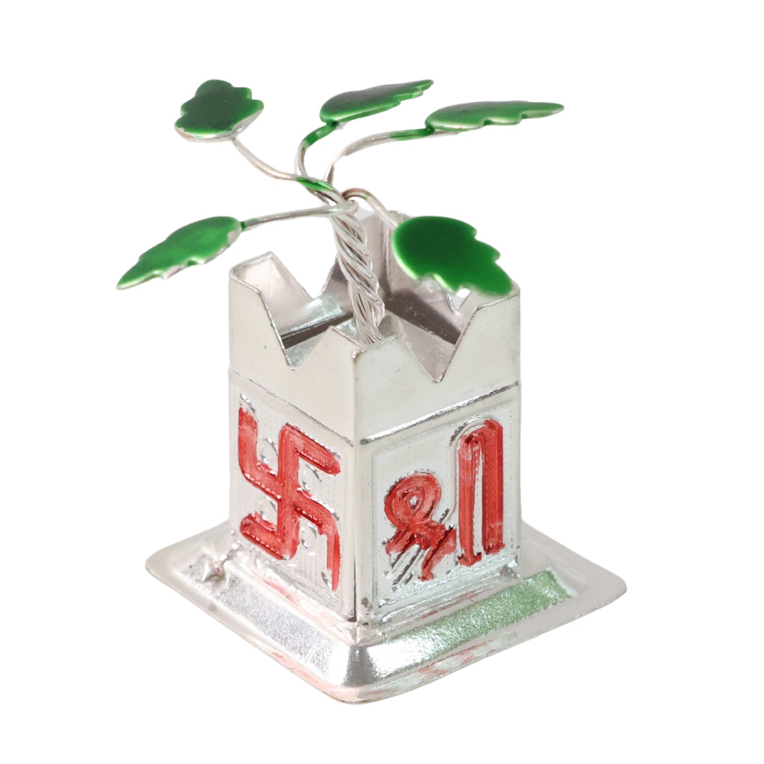Top-down view of the compact Tulsi Idol, ideal for pooja altars.