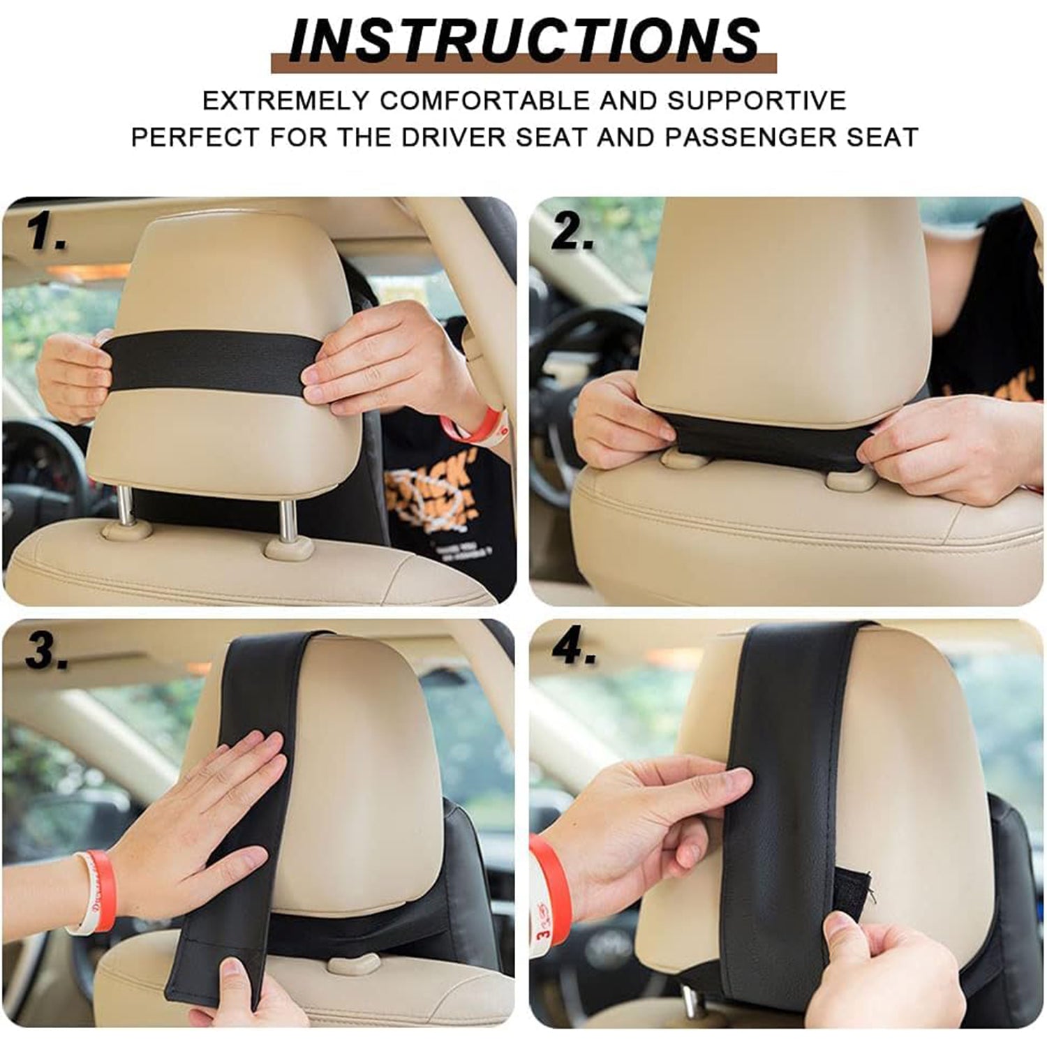 Detailed specifications and features of the ergonomic car neck support pillow.