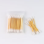 Zero-waste wooden cotton buds in a resealable pouch for convenience