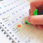 Illustrated Magic Copybook promoting educational writing practice.