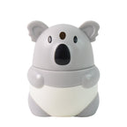Side perspective of koala toothpick dispenser for hygienic toothpick access