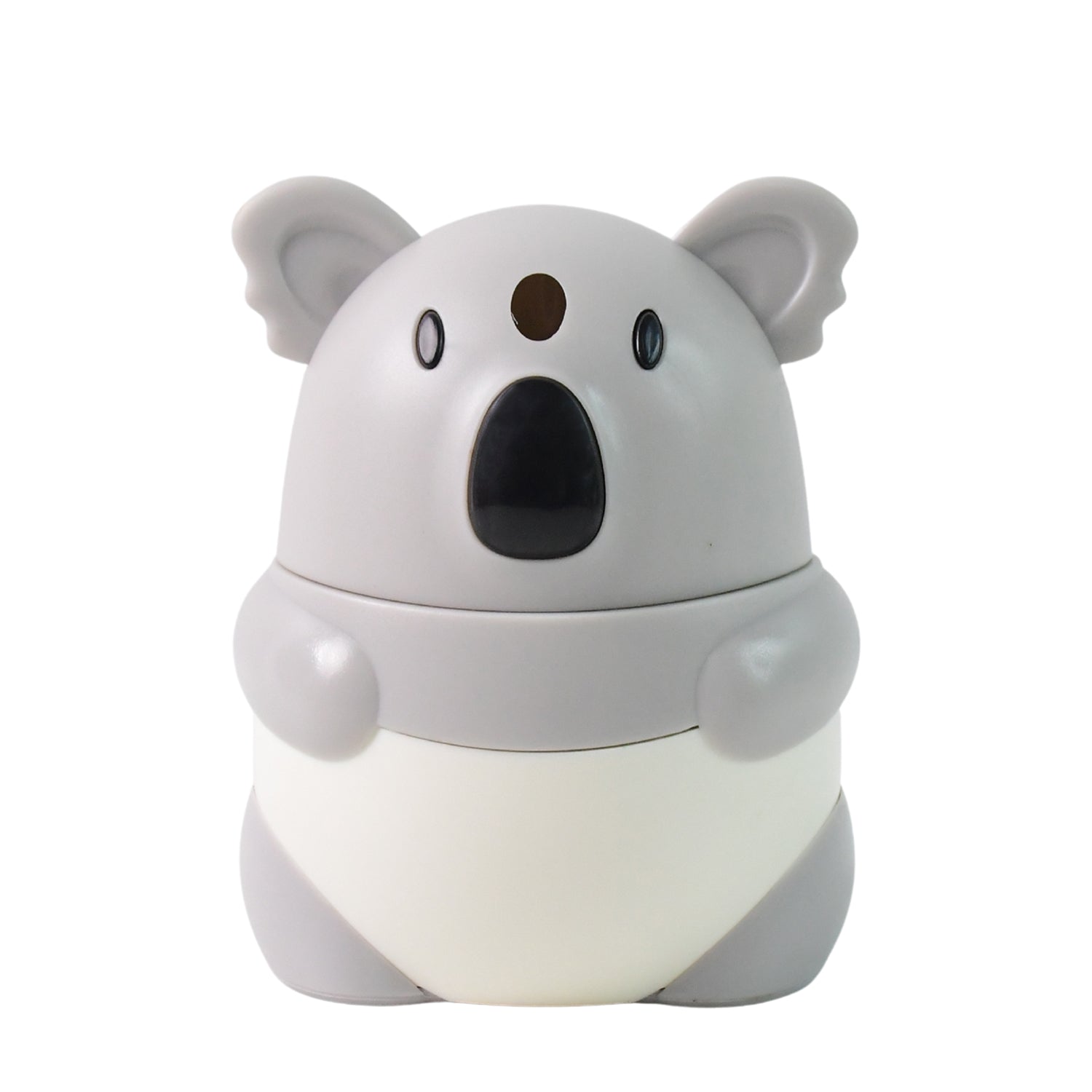 Side perspective of koala toothpick dispenser for hygienic toothpick access