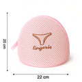 Lingerie wash bag showcasing its structured dome shape for bra protection.