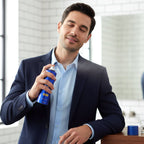 Signature premium blue perfume deodorant bottle