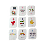 Number flashcards ready set count design with safe rounded corners