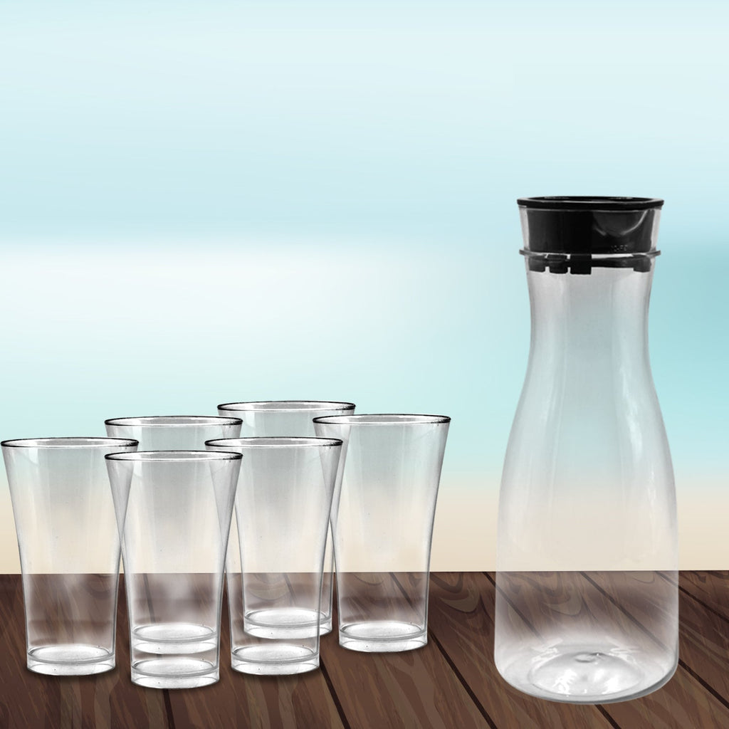 Versatile unbreakable water pitcher and glass set for any occasion.