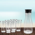 Versatile unbreakable water pitcher and glass set for any occasion.