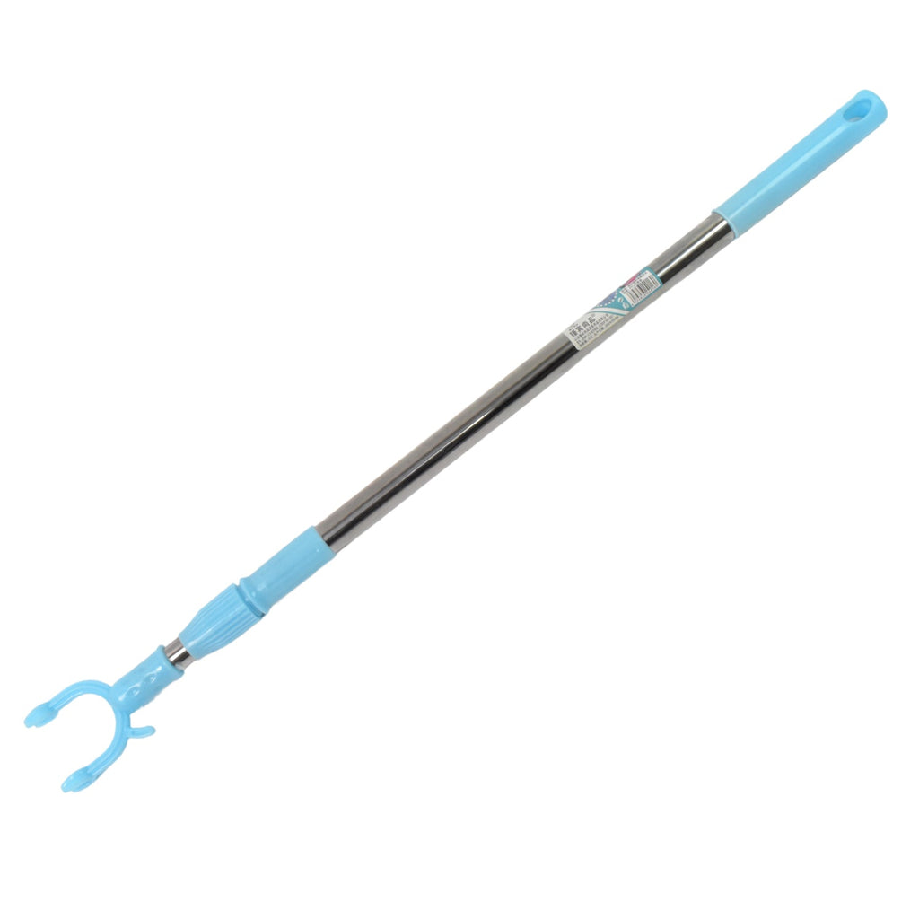Telescopic pole clothes hook showing its compact, retracted form.