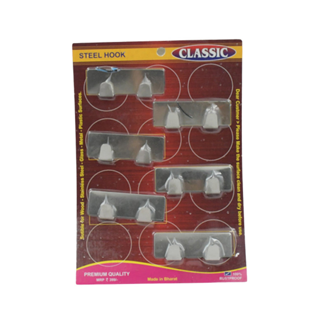 Easy installation of Styleva's self-adhesive wall hook set.