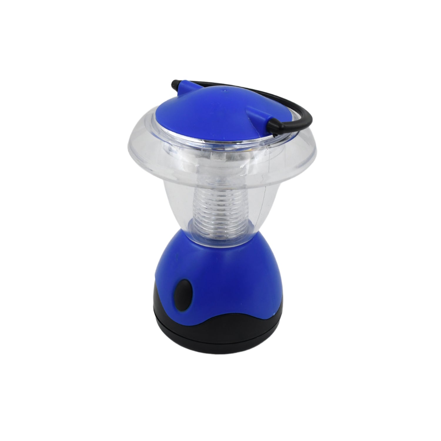 The Indo Glow Mini Camping Lantern emitting a powerful white LED light in a dark environment.