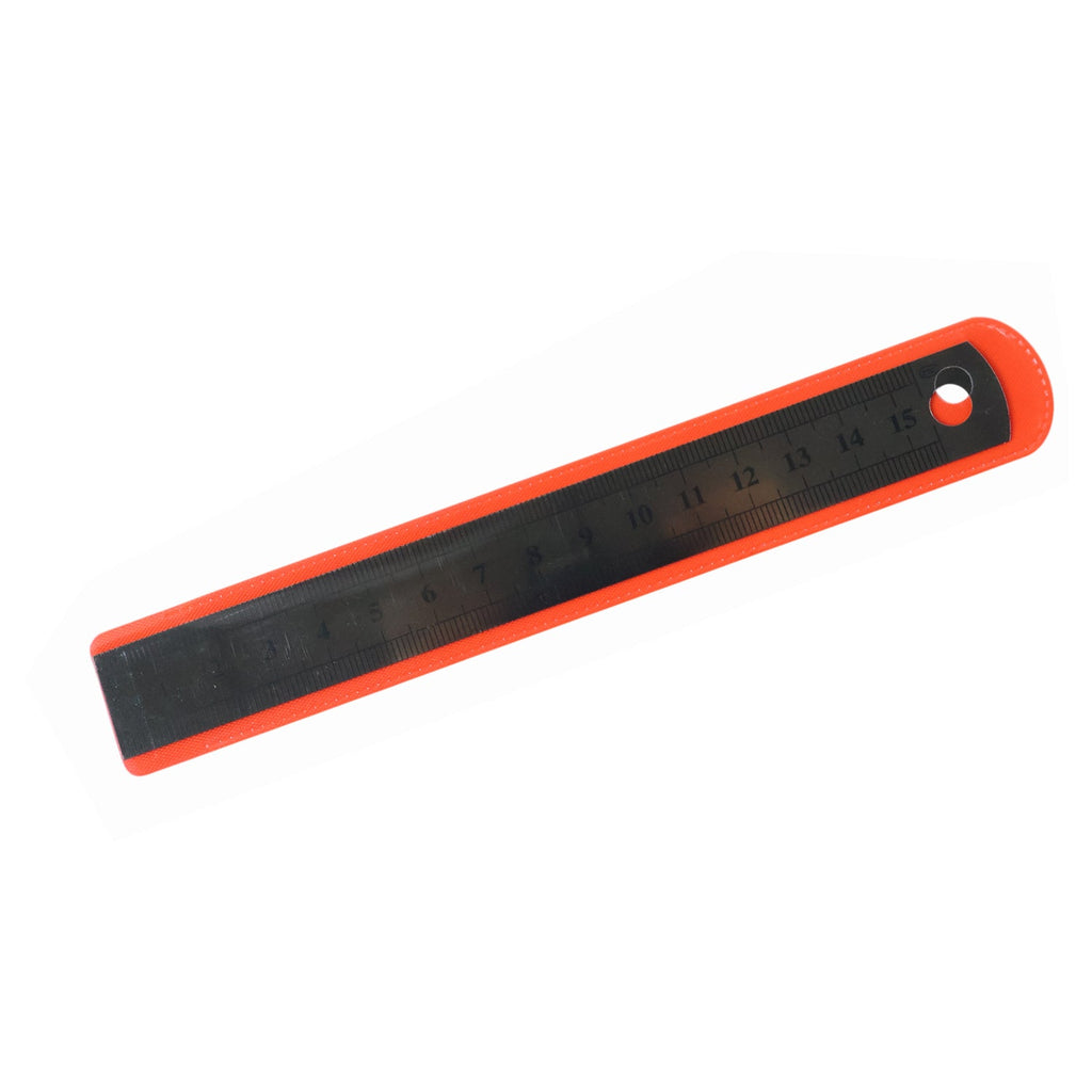 Durable steel measuring ruler ideal for school and office use