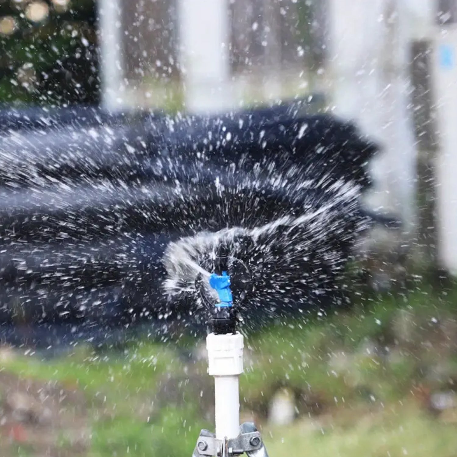 Side view of the plastic rotating irrigation sprinkler nozzle, built for long-lasting use.
