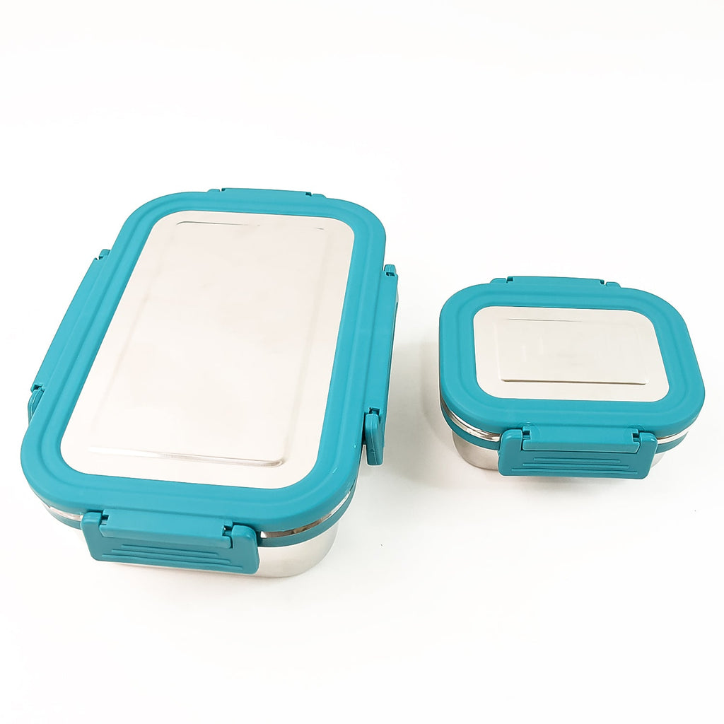 Top view of Apex lunch box stainless steel container with lid